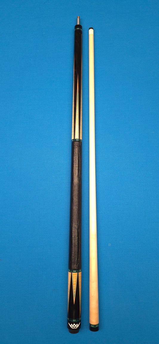 Precision Inlayed No. 3 – Ebony & Curly Maple with Blue-Green Inlay